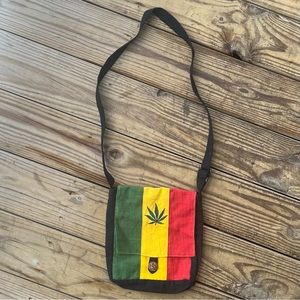 Rasta Crossbody Purse 100% Hemp